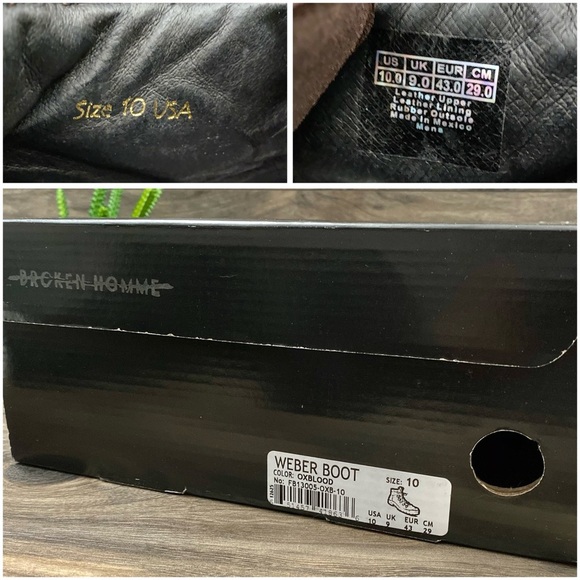 NIB Broken Homme Weber Desert Combat Leather Boot - Picture 3 of 12